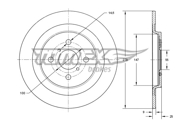 TOMEX Brakes Bremsscheibe